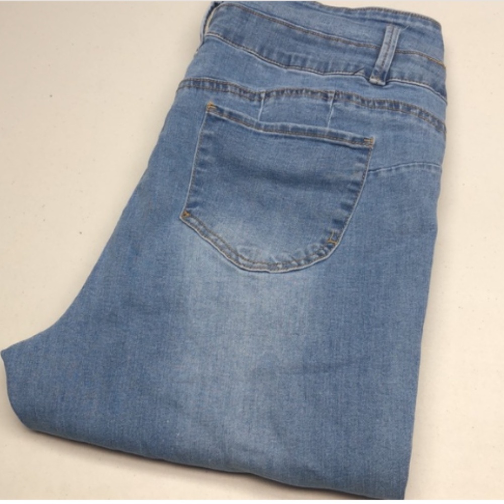 DISTRESS IBIZA ULTRA HIGH-RISE PUSH UP SKINNY JEANS 15/32x28 😎
